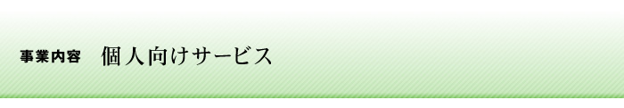 事業内容 個人向けサービス
